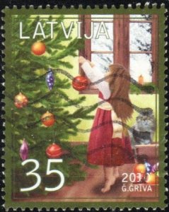 Latvia 773 - Used - 35s Christmas (2010) (cv 1.35)