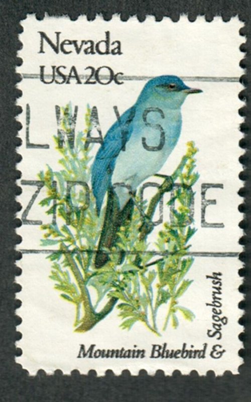 1980 Nevada Birds and Flowers used single - perf 10.5 x 11