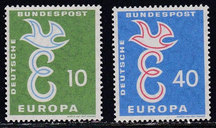 Germany # 790-791, Europa, NH, Half Cat