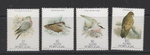 Portugal - Azores  #371-74  (1988 Birds set) VFMNH CV $7.00