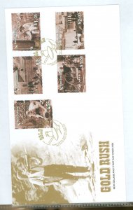 New Zealand 2082-2086 2006 Gold Rush (set of five) on a cacheted, unaddressed FDC