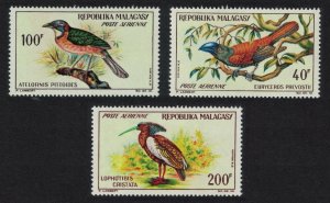 Malagasy Rep. Pigeon Roller Ibis Birds 3v 1963 MH SG#64-66