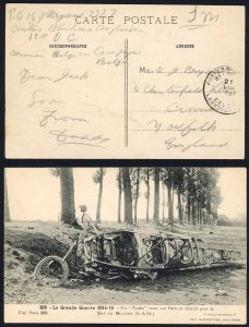 La Grande Guerra 1914-15 Post card to the UK