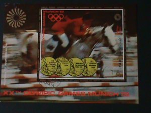 ​YEMEN-OLYMPIC GAMES-MUNICH'72 -GERMANY-CTO S/S VERY FINE-FANCY CANCEL
