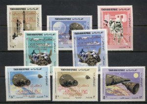 Yemen 1966 Mi#543-550 Space Rendevous Flight of Gemini 6 & 7 Opt gemini IX MLH