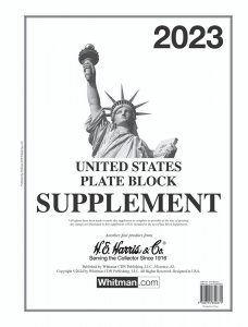 H E Harris US PLATE BLOCK Supplement for Stamps issued in 2023  NEW!