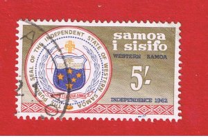 Samoa #232  VF used  State Seal   Free S/H