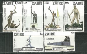 Zaire MNH 1115-20 Kinshasa Monuments Tourism SCV 5.00