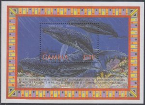 GAMBIA Sc# 2664 MNH SOUVENIR SHEET of HUMPBACK WHALE