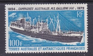 FSAT / TAAF C28 MNH 1973 M. S. Galliéni Voyages Issue Very Fine