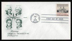 #1780 15c Baltimore Cathedral, Artmaster-Hand Cancel FDC **ANY 5=FREE SHIPPING**