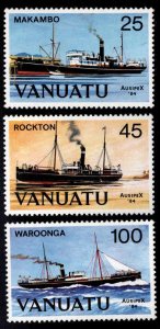 VANUATU Scott 377-379 MNH** Ausipex 84 Ship set