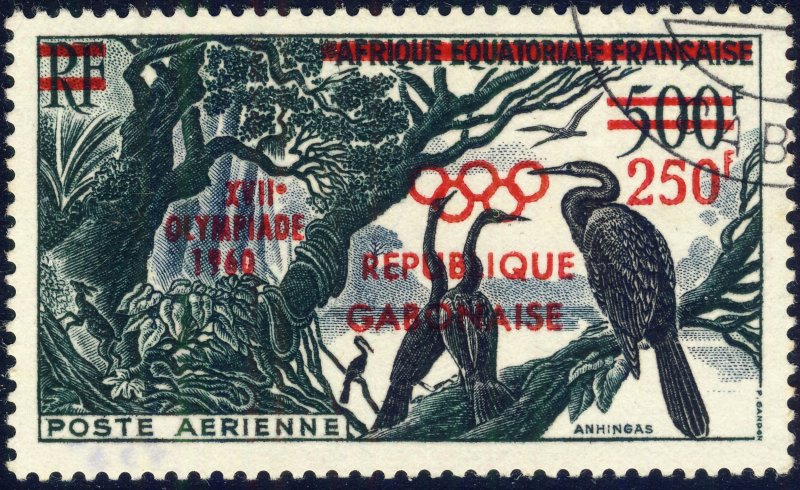 GABON - 1960 - YvertPA3 - 250fr/500fr Rome Olympic Games - VF Used°