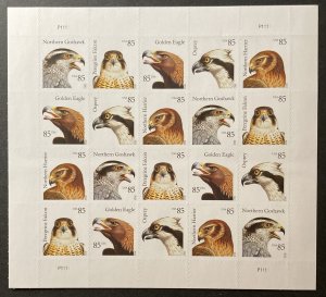 U.S. 2012 #4608-12 Sheet, Birds Of Prey, MNH.