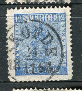 SWEDEN; 1858 early classic ' Ore ' issue used Shade of 12ore. + POSTMARK