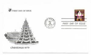 US 1800 15c Christmas Santa Claus on FDC Reader's Digest Cachet Unadd ECV $7.50