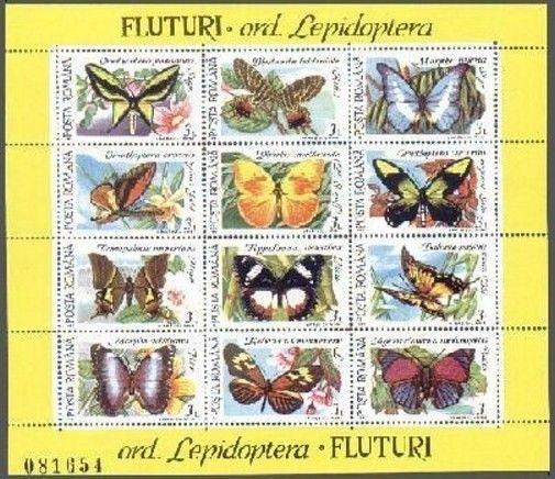 Romania 3696-3697,MNH.Michel 4716-4739. Butterflies,Moths,Flowers,1991.