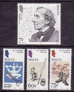 Malta-Sc#1196-9- id8-unused NH set-Hans Christian Andersen-Fairy Tales-2005-