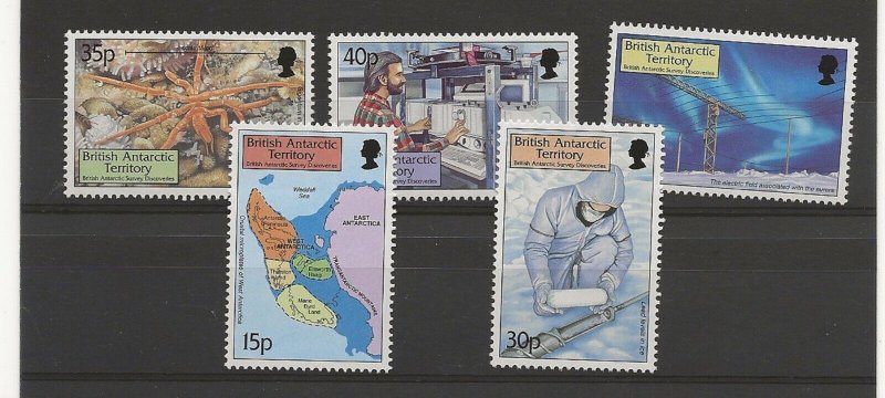 British Antarctic 1999 Survey Discoveries set of 5 sg.307-11   MNH