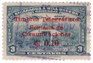 (I.B) Nicaragua Telegraphs : Will Rogers 10c