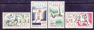 Chad C15-18 MNH 1964 18th Olympic Games Tokyo Japan Full Airmail Set VF