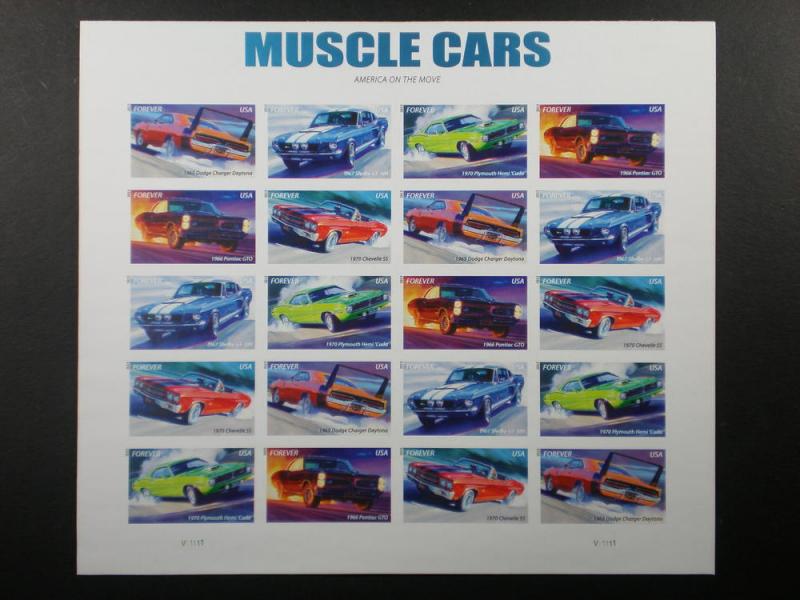 US Scott # 4747a, 'Muscle Cars', Imperf/No Die Cuts, MNH