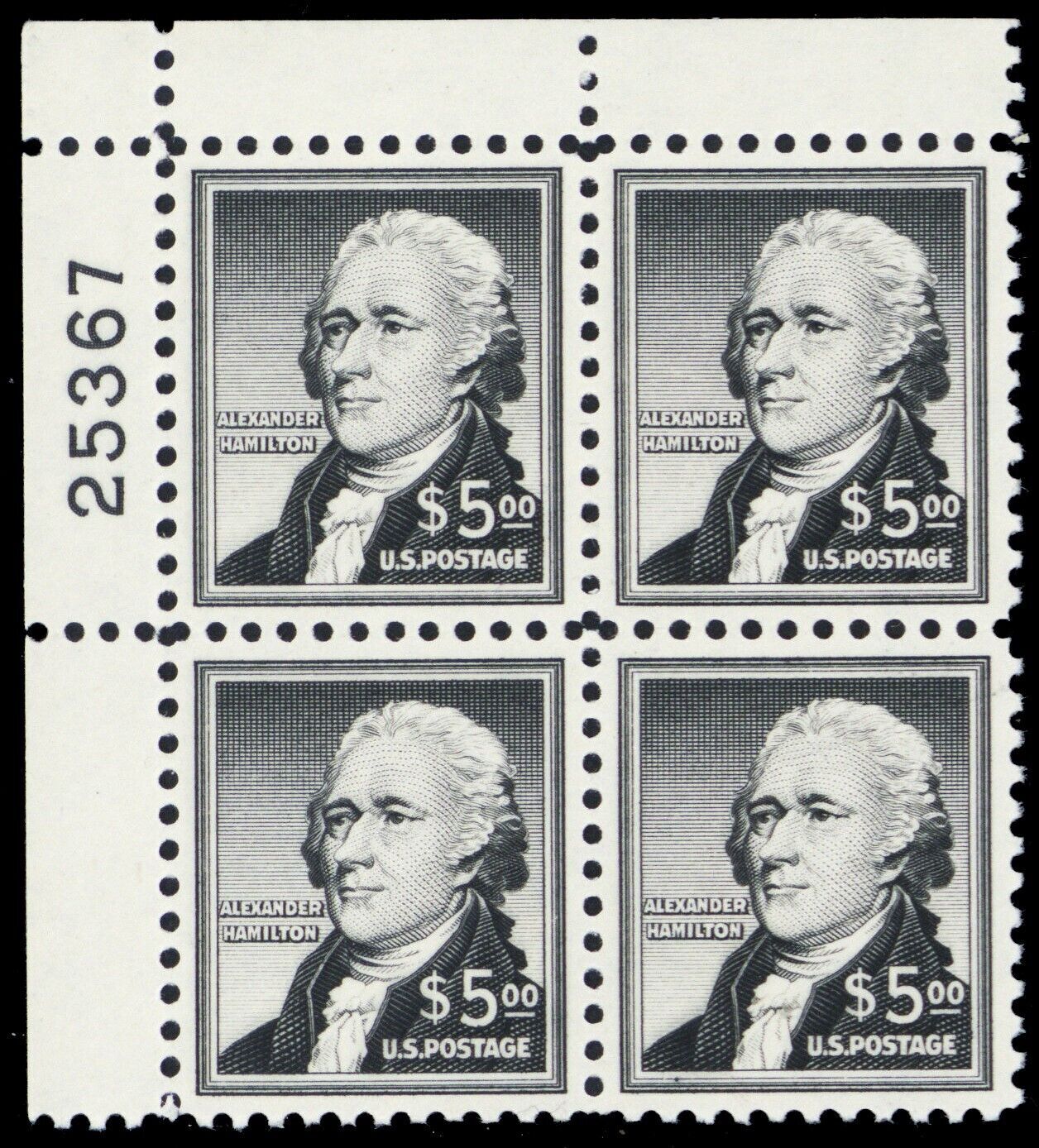 1053, Mint NH VF 5 Hamilton Plate Block of Four * Stuart Katz United