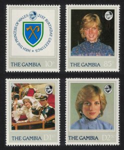 Gambia 21st Birthday of Diana Princess of Wales 4v 1982 MNH SG#476-479