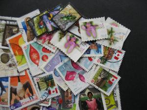 Canada 53 different used 2010 stamps. Mixed condition. Check them out! 