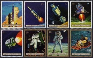 Burundi 297-301,C104-C106,302 sheet,MNH.Michel 520-527,Bl.37. Moon landing,1969.