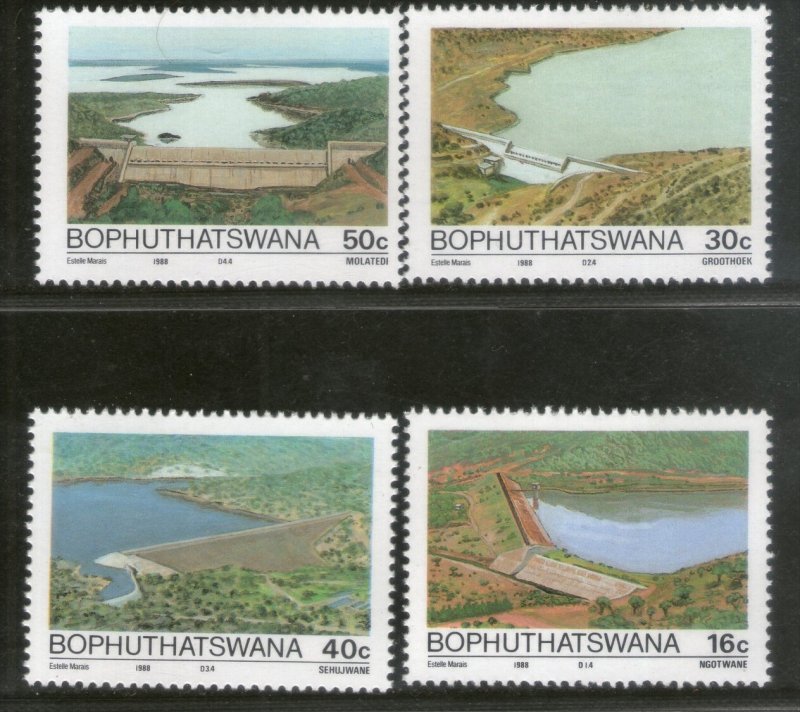 Bophuthatswana 1989 Dams Irrigation River Architecture Lake Sc 216-19 MNH # 148