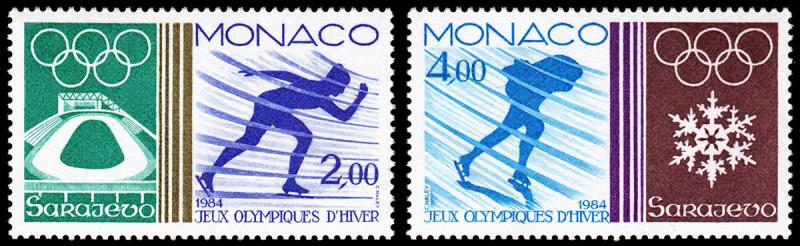 Monaco Scott 1422-1423 (1984) Mint NH VF