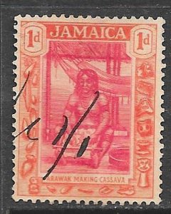 Jamaica 76: 1d Arawak Woman Preparing Cassava, used, F-VF