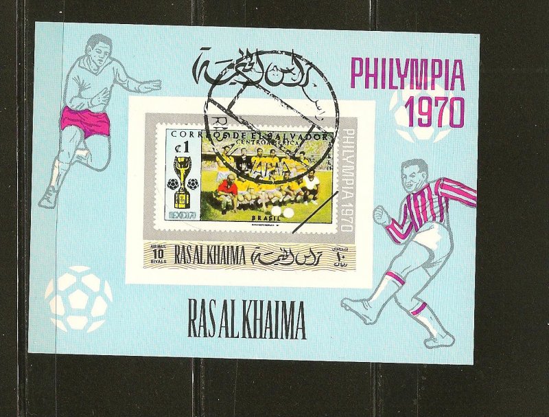 Ras al Khaima Philympia 1970 Souvenir Sheet CTO (2)