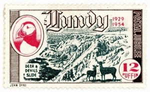 (I.B) Cinderella Collection : Lundy Silver Jubilee 12p (1954)