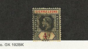 Sierra Leone, Postage Stamp, #109 DIE I Used, 1912, JFZ