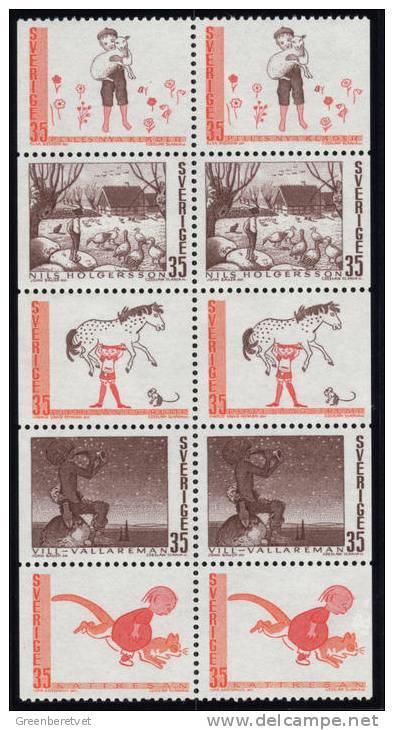 Sweden # 841a (837-841) 1969 Fairy Tales Booklet Pane MNH