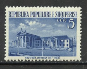 Albania Scott 495 MNHOG - 1953 Motion Picture Studio, Tirana - SCV $2.10