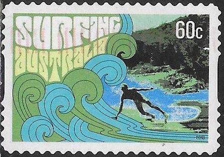 Australia 3863 Used - ‭Surfing - ‭Surfer & Stylized Waves