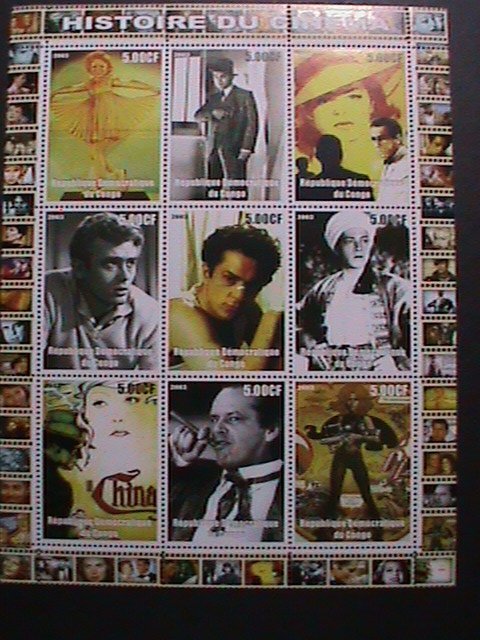 CONGO -2003- HISTORY OF FAMOUS CINEMAS MNH SHEET- VF WE SHIP TO WORLDWIDE