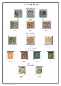 Australia Australian States 1850-1912 PDF(DIGITAL) STAMP ALBUM PAGES