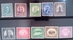 Scott #692-701 VF - MNH - 1931