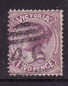 Australia States-Victoria-Sc#143-used 2p lilac Victoria-1880-84-