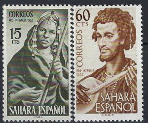 Spanish Sahara 68-69 MH 1953 issues (an7906)