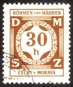 1941, Bohemia and Moravia 30h, Used, Sc O1