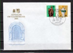 German Dem. Rep. Scott cat. 2461-2462. Bach Statue issue. First day cover. ^