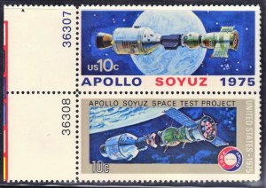 USA SC# 1569-70 **MNH** 1975 .10c  PB APOLLO-SOYUZ SPACE MISSION  SEE SCAN