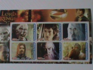 ​CONGO-2003- LORD OF THE RINGS-FAMOUS MOVIE-MNH SHEET VF WE SHIP TO WORLDWIDE