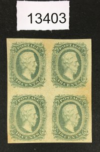 MOMEN: US STAMPS  CSA # 11c MINT OG NH BLOCK XF+ $250++  LOT #13403