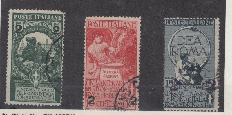 Italy 1913 Union Set SG95/96a/97a Cat £77.50 VFU JK3403